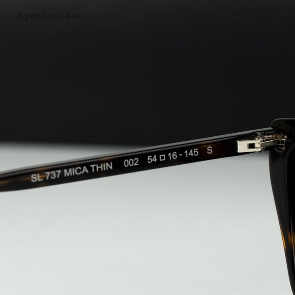 Saint Laurent Women Sunglasses Havana Grey Cat Eye SL737 MICA THIN 002 BRAND NEW main image 5